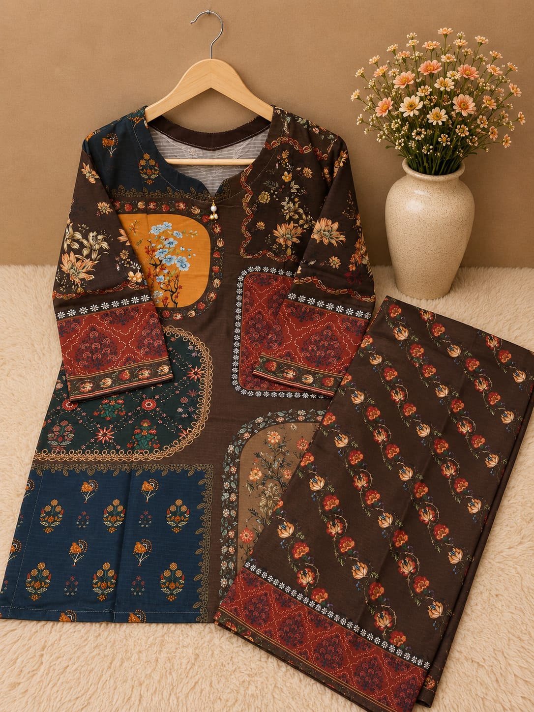 Premium 2-Piece Bana Dora Lawn Suit