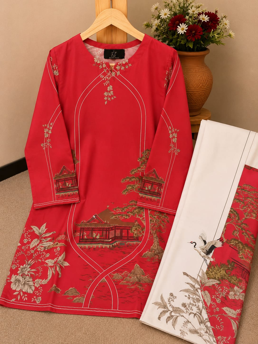 Two-Piece Swiss Lawn Suit