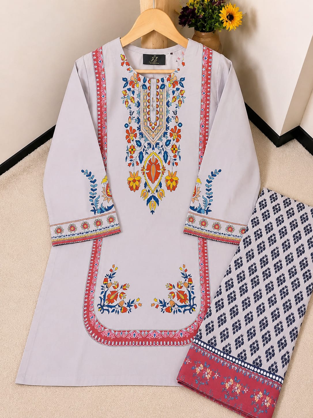 Two-Piece Swiss Lawn Suit
