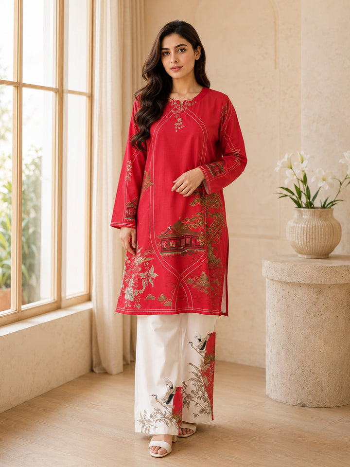 Two-Piece Swiss Lawn Suit