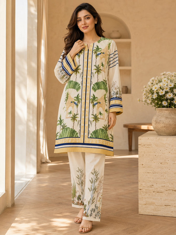 Two-Piece Swiss Lawn Suit