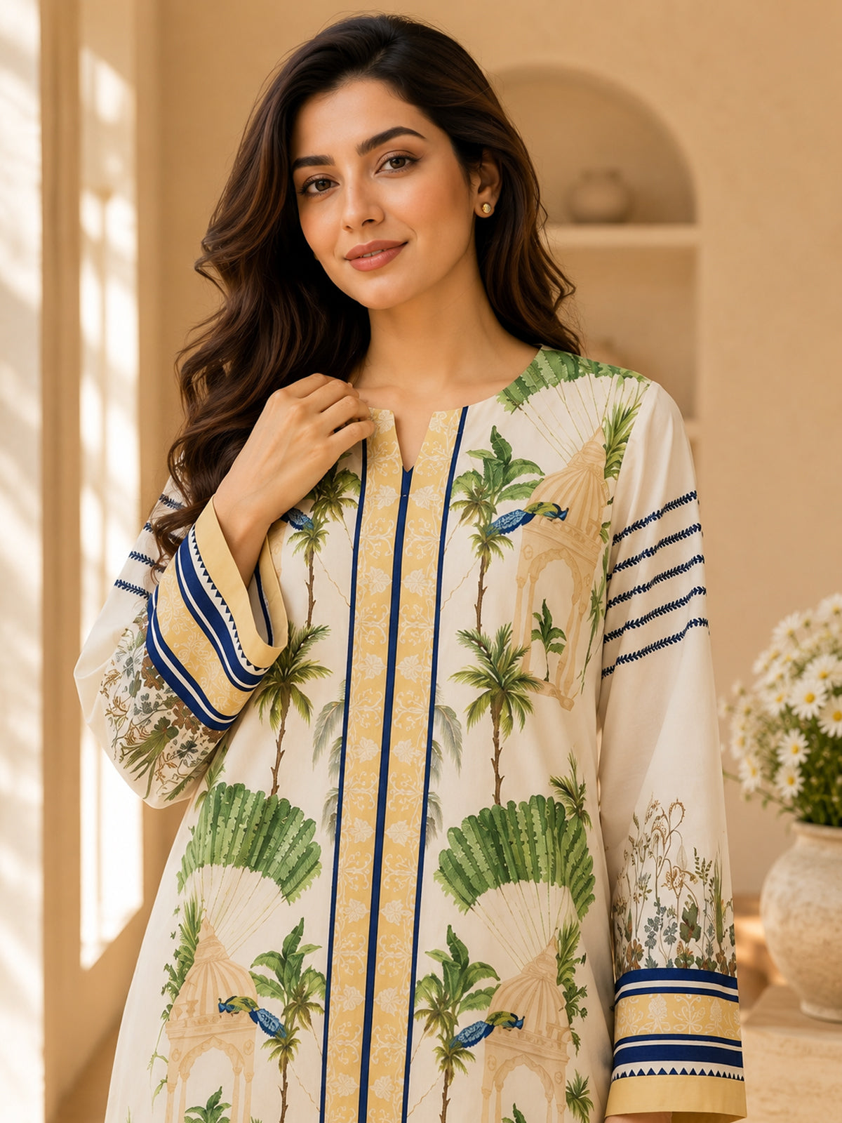 Two-Piece Swiss Lawn Suit