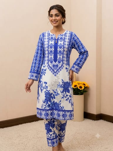 Premium 2 - Piece Bana Dora Lawn Suit
