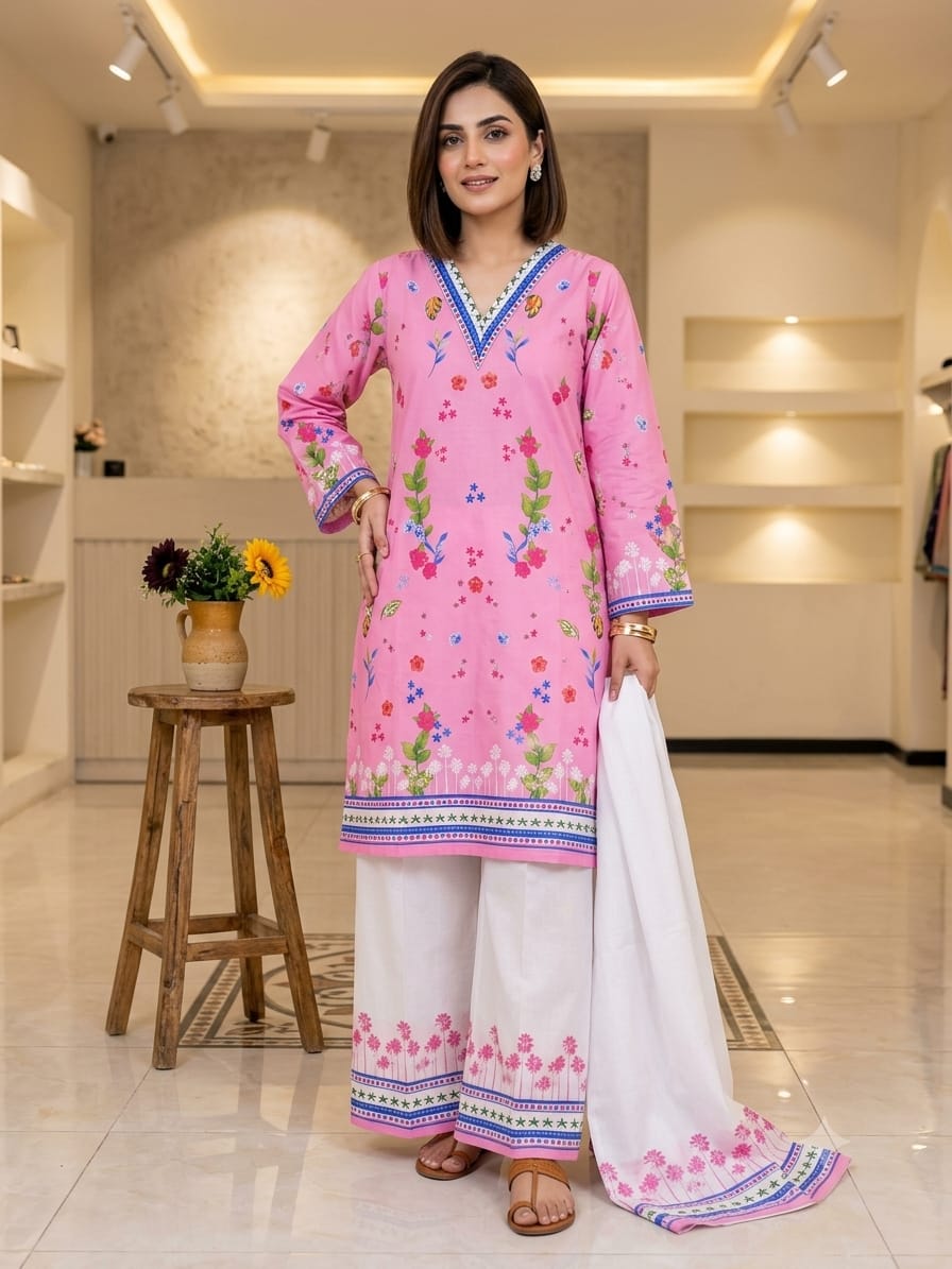 Premium 2- Piece Bana Dora Lawn Suit