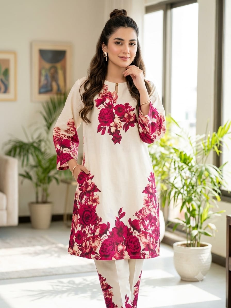 Premium 2 - Piece Bana Dora Lawn Suit