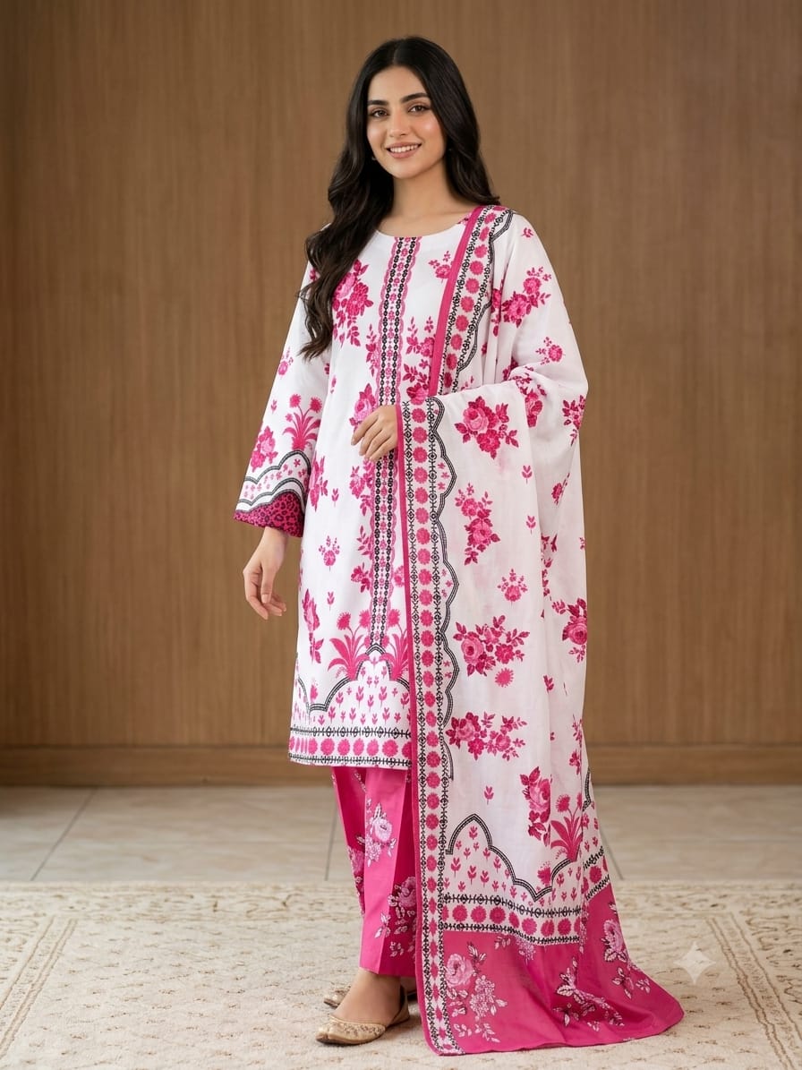 Premium 2 - Piece Bana Dora Lawn Suit