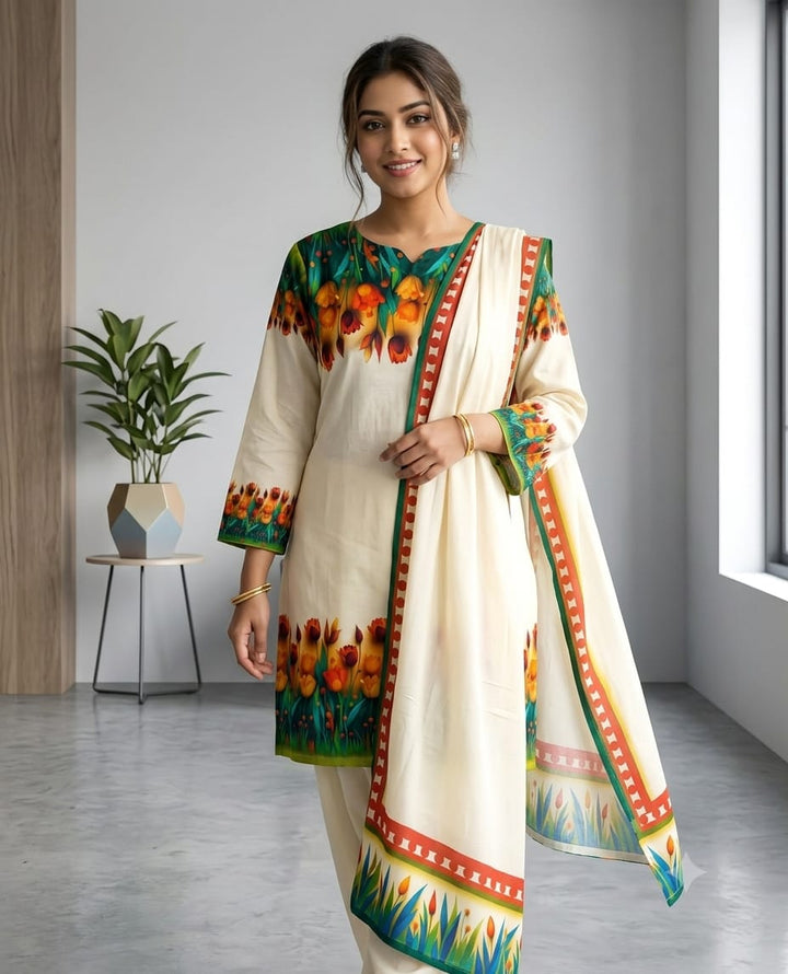 Premium 2 - Piece Bana Dora Lawn Suit
