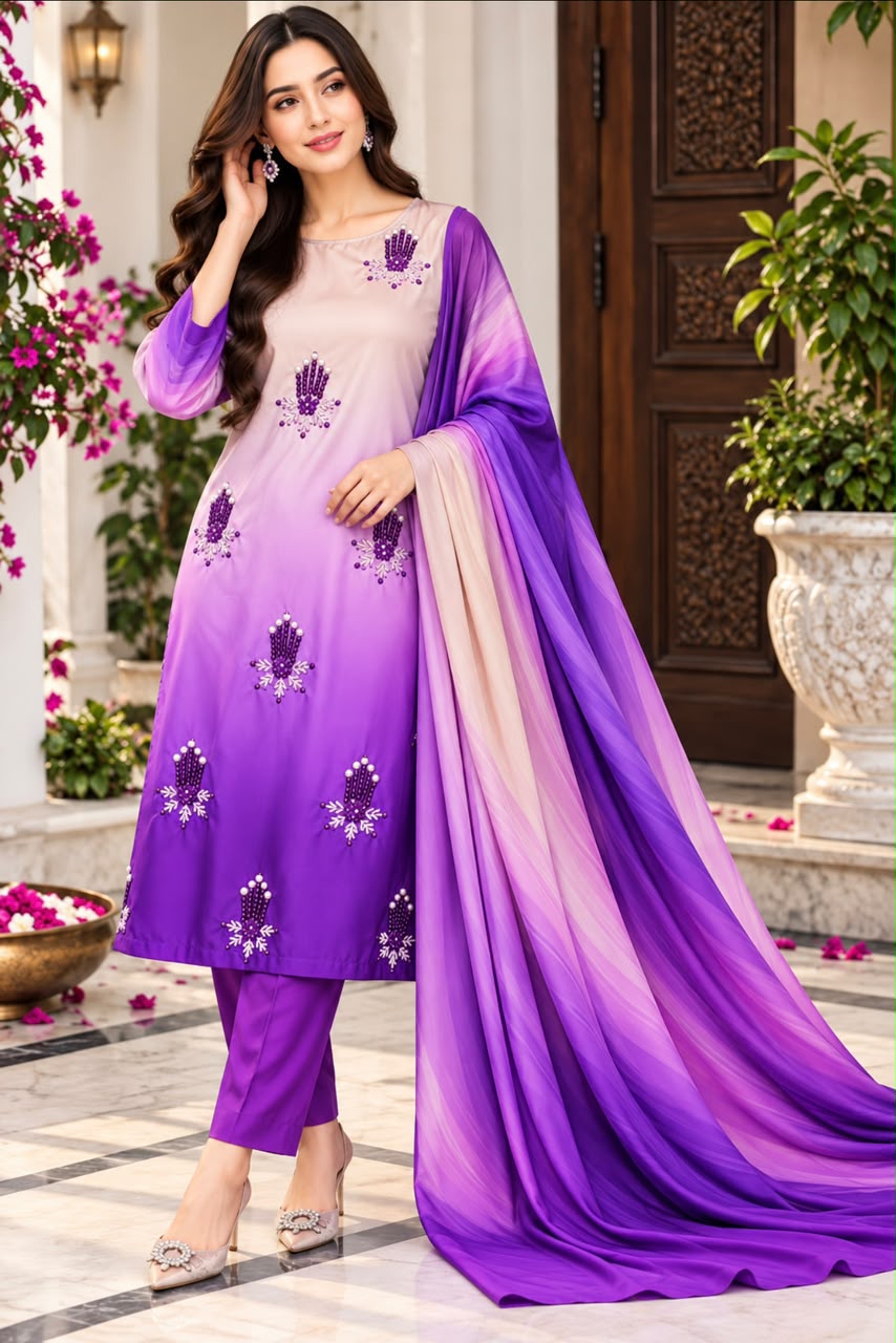 Premium Shamoze Silk 3-Piece Suit