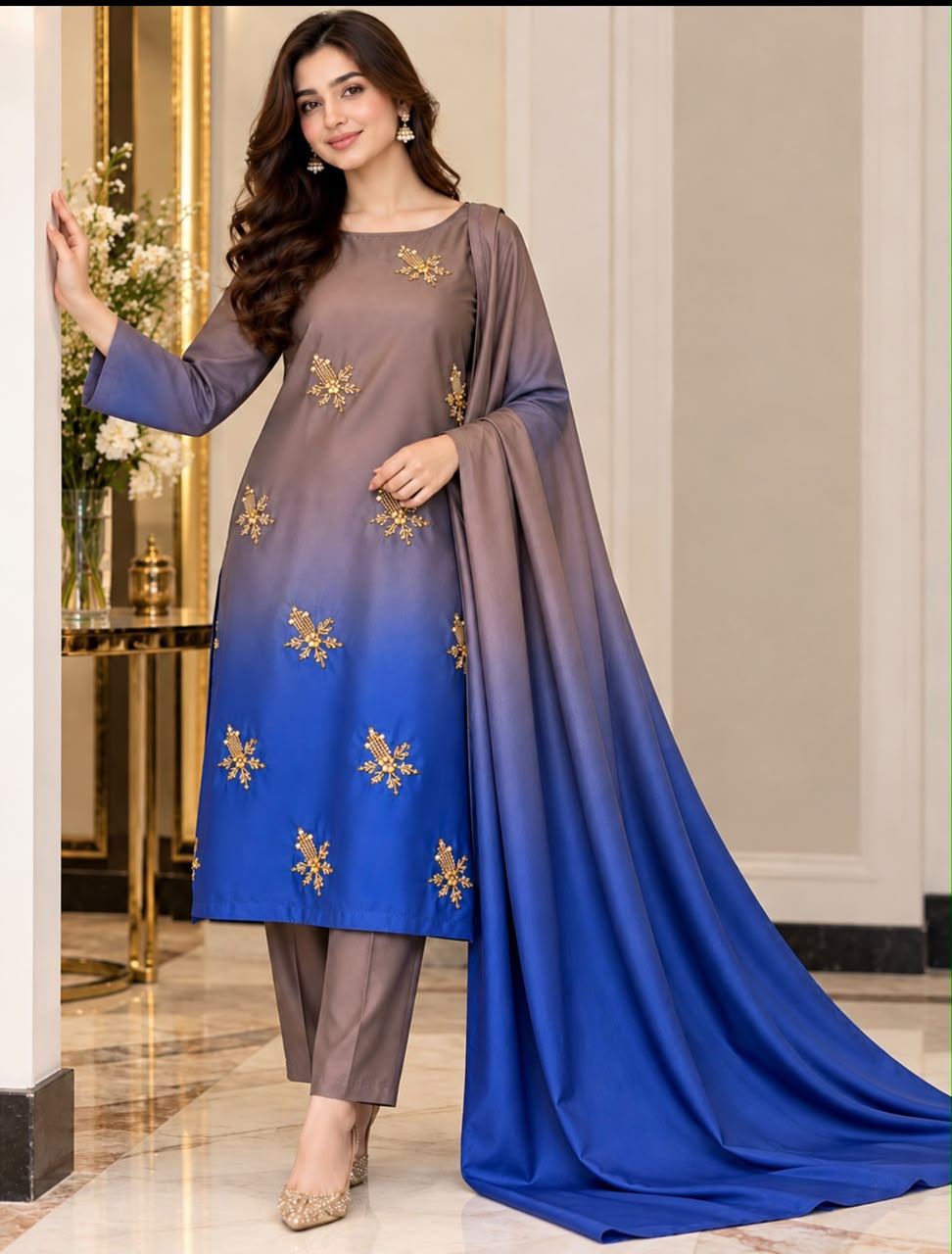 Premium Shamoze Silk 3-Piece Suit