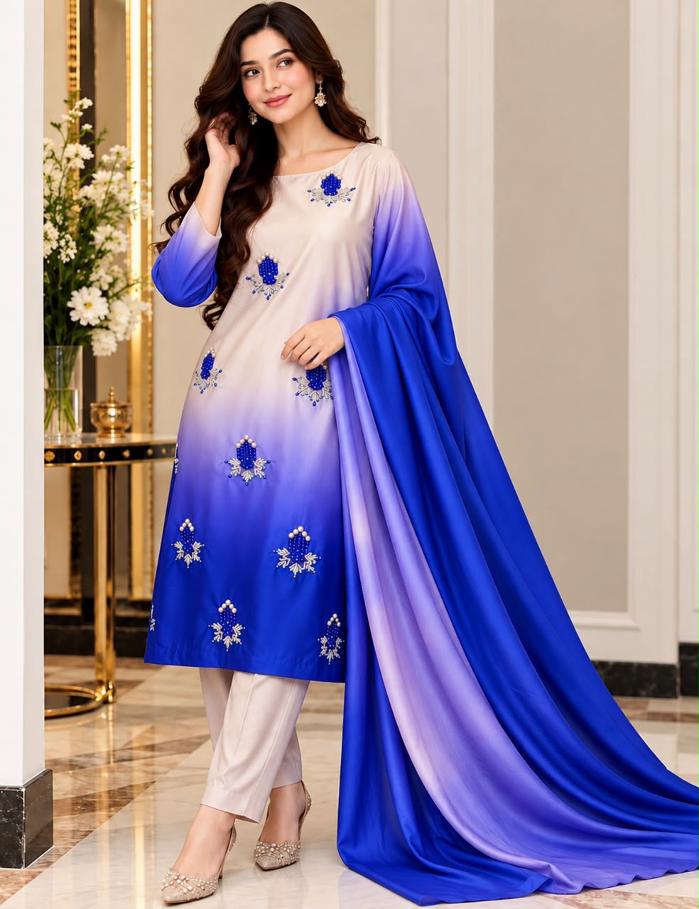 Premium Shamoze Silk 3-Piece Suit