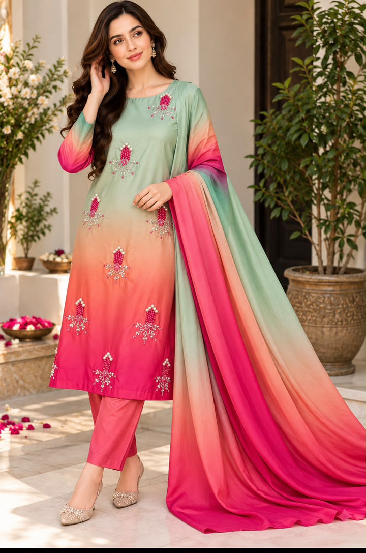 Premium Shamoze Silk 3-Piece Suit