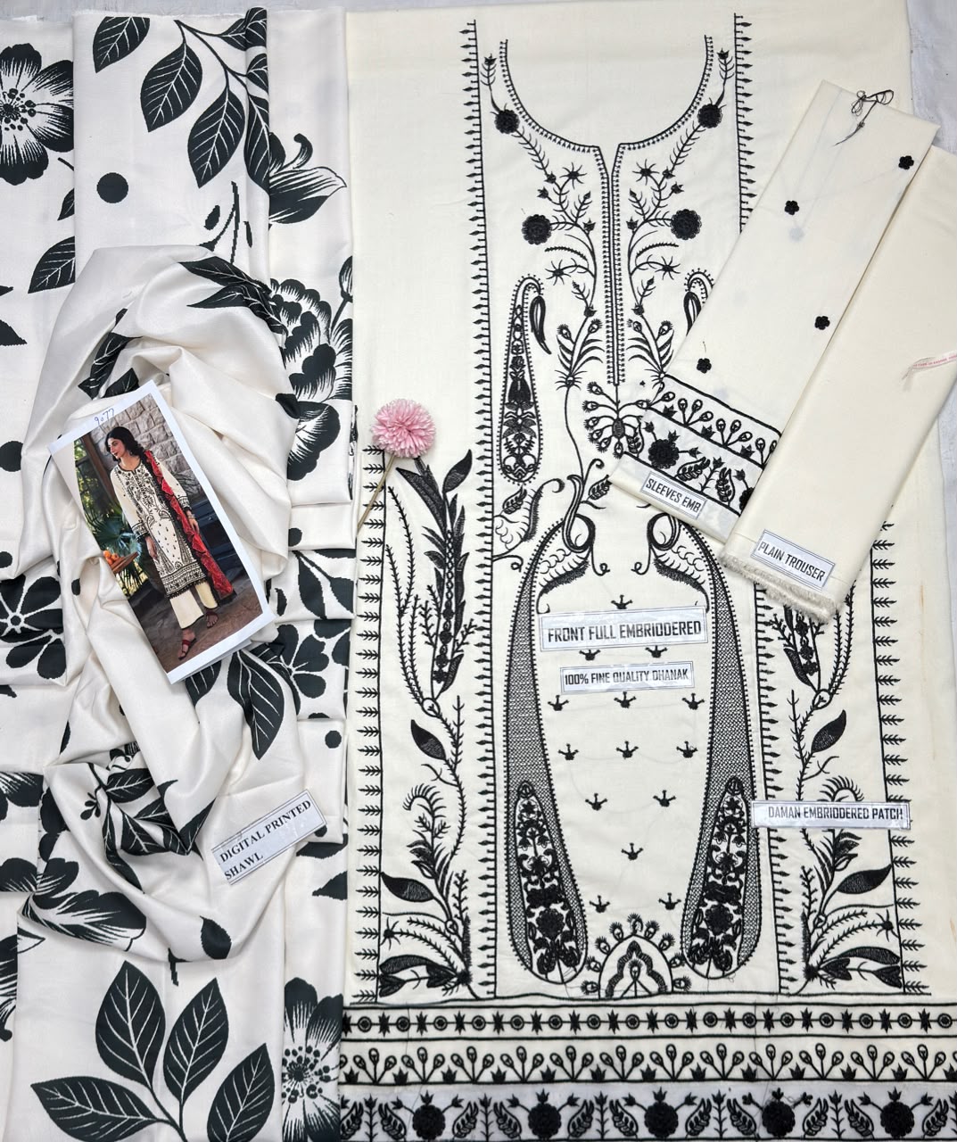 Elegant Embroidered Winter Suit
