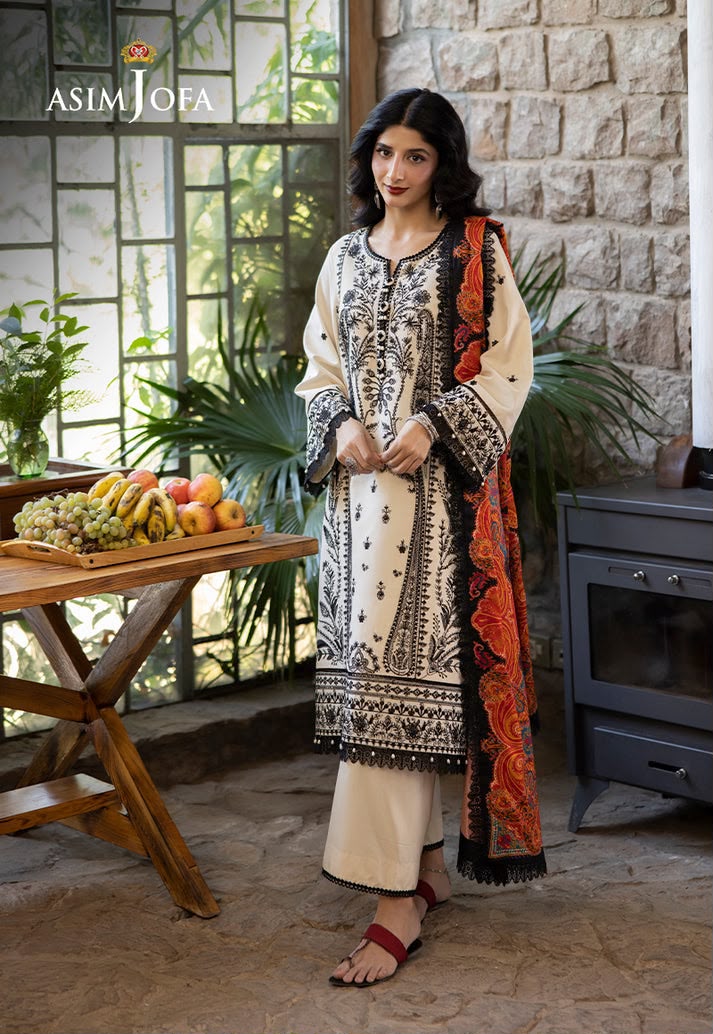 Elegant Embroidered Winter Suit