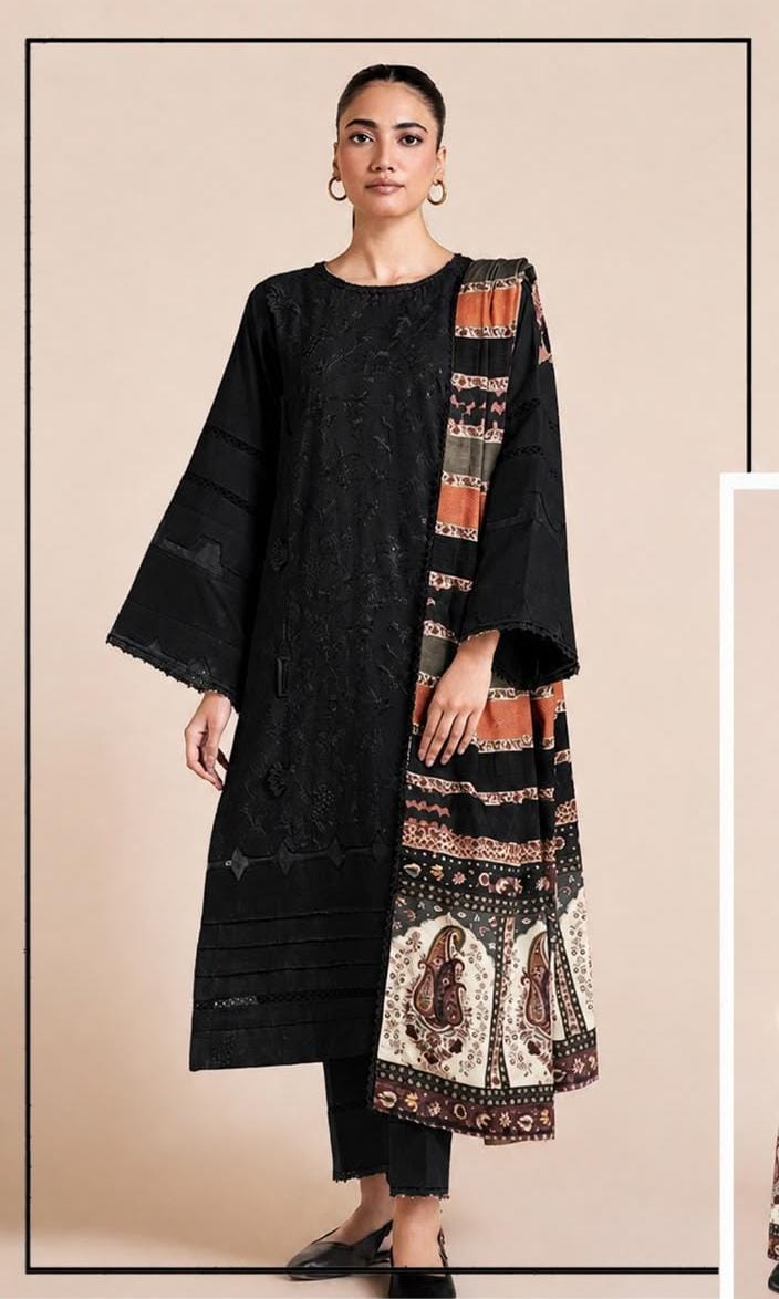 Midnight Black Embroidered Suit