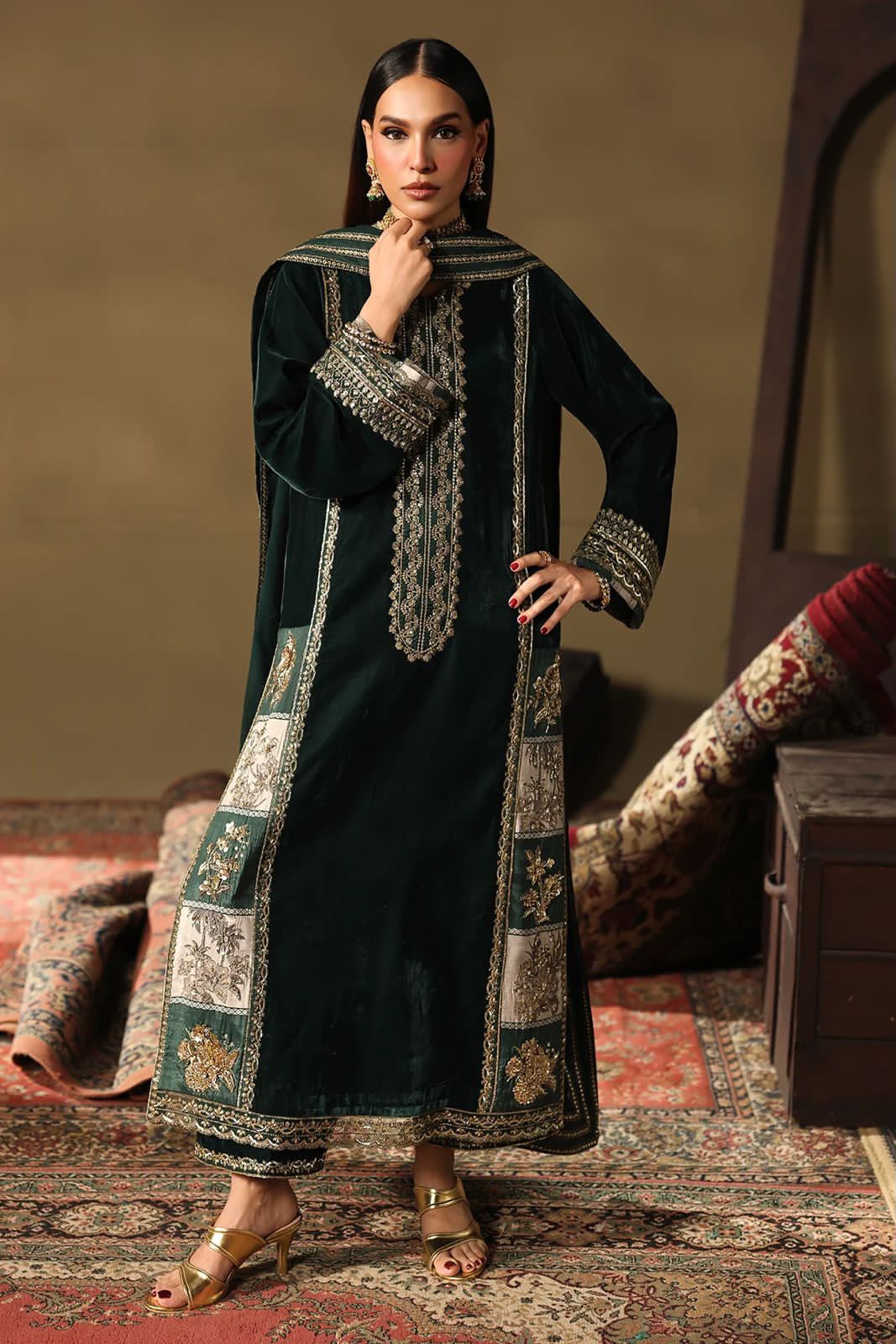 Luxury Dark Green Velvet Collection