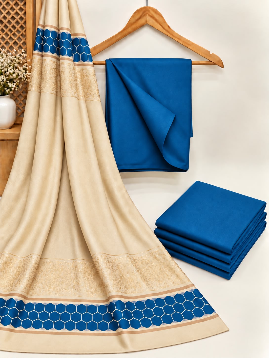 Royal Blue & Cream Elegance