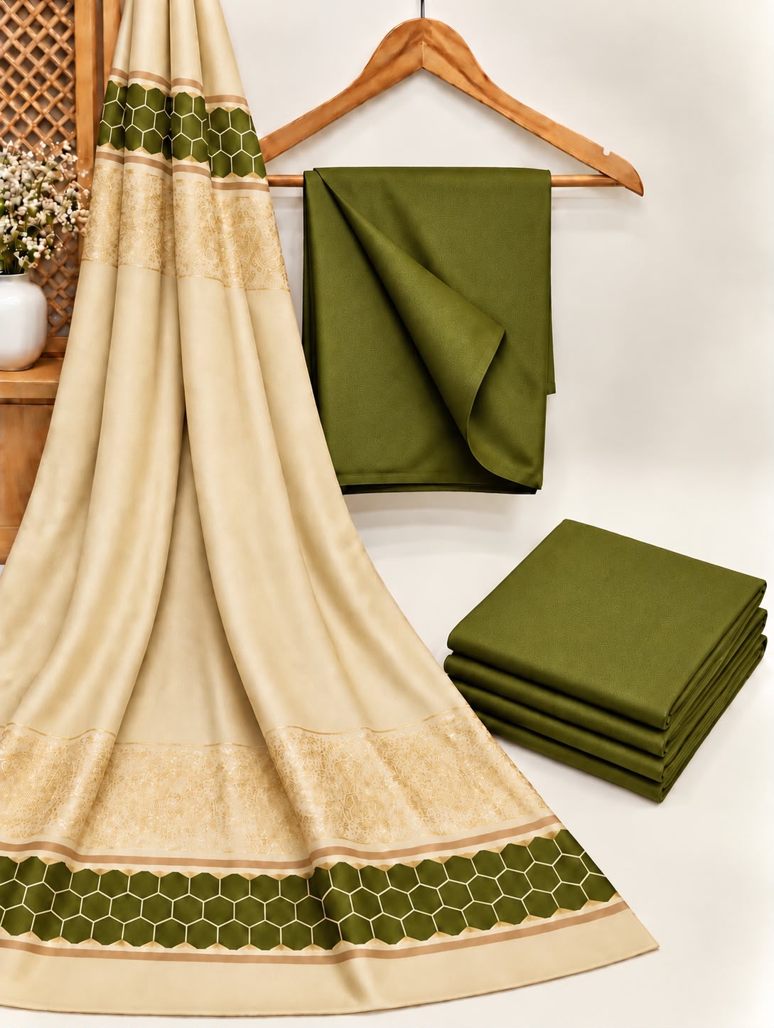 Olive Green Royal Elegance
