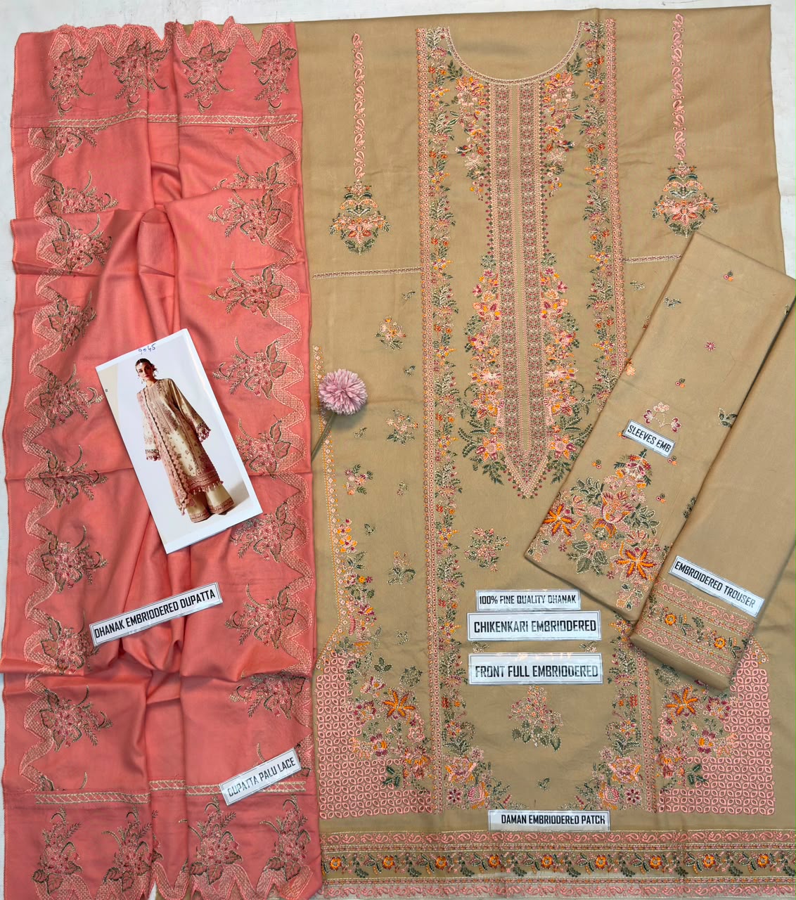 Blush Pink Luxury Embroidered Suit