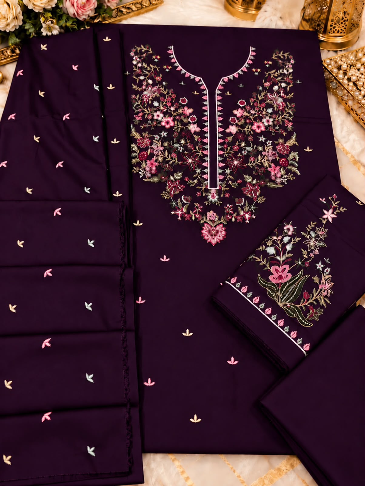 Deep Plum Luxury Winter Suit
