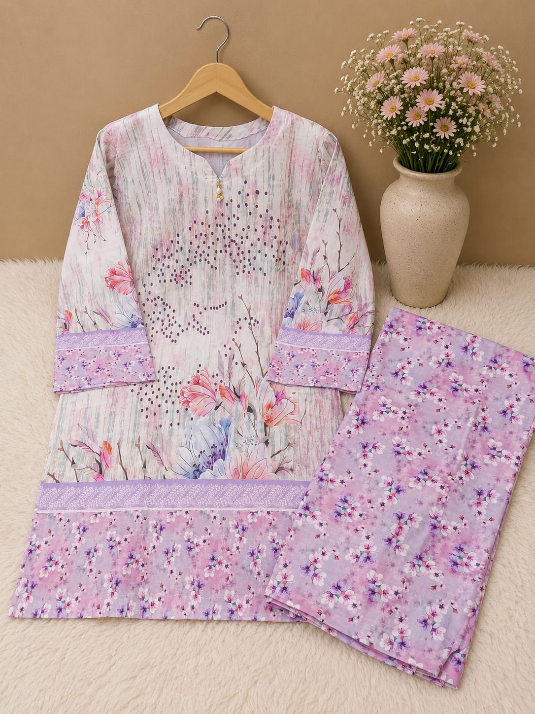 Premium 2-Piece Bana Dora Lawn Suit