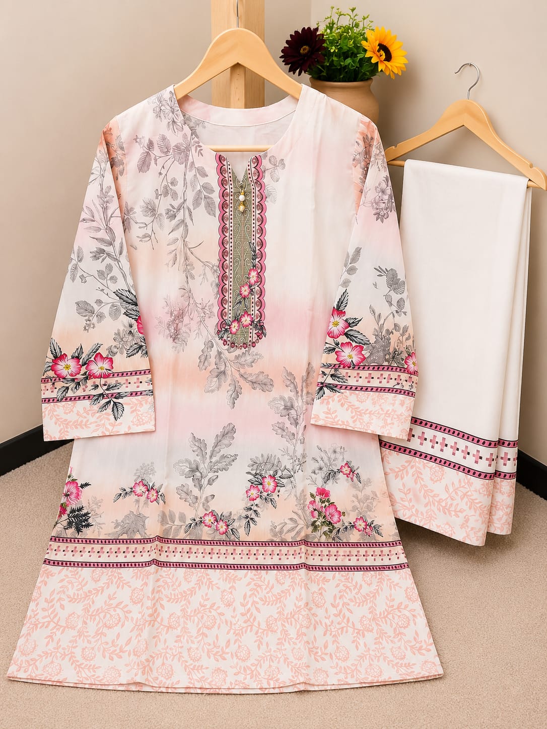 Premium 2-Piece Bana Dora Lawn Suit