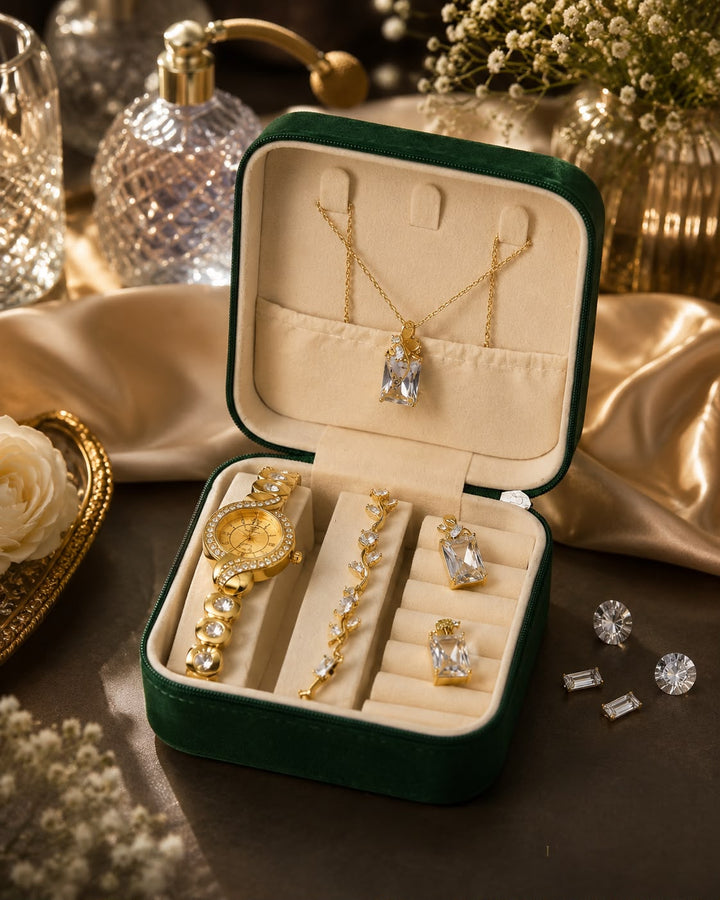 Watch n Pendant Set Gold (gold- plated)